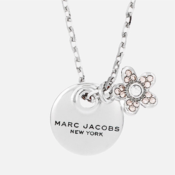 Marc Jacobs Coin Crystal Flower Pendant Necklace - Picture 2 of 5